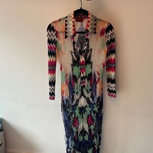 Missoni Multicolor Chevron Pattern Dress